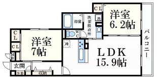 パルナシアン御影の物件間取画像